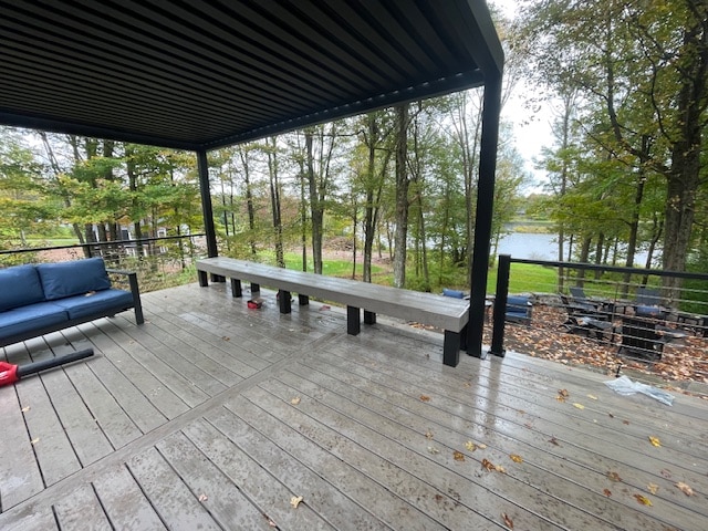 Close-up view of new high-quality composite deck remodel and custom railings installed by Commonwealth Maintenance on a Honesdale home's deck